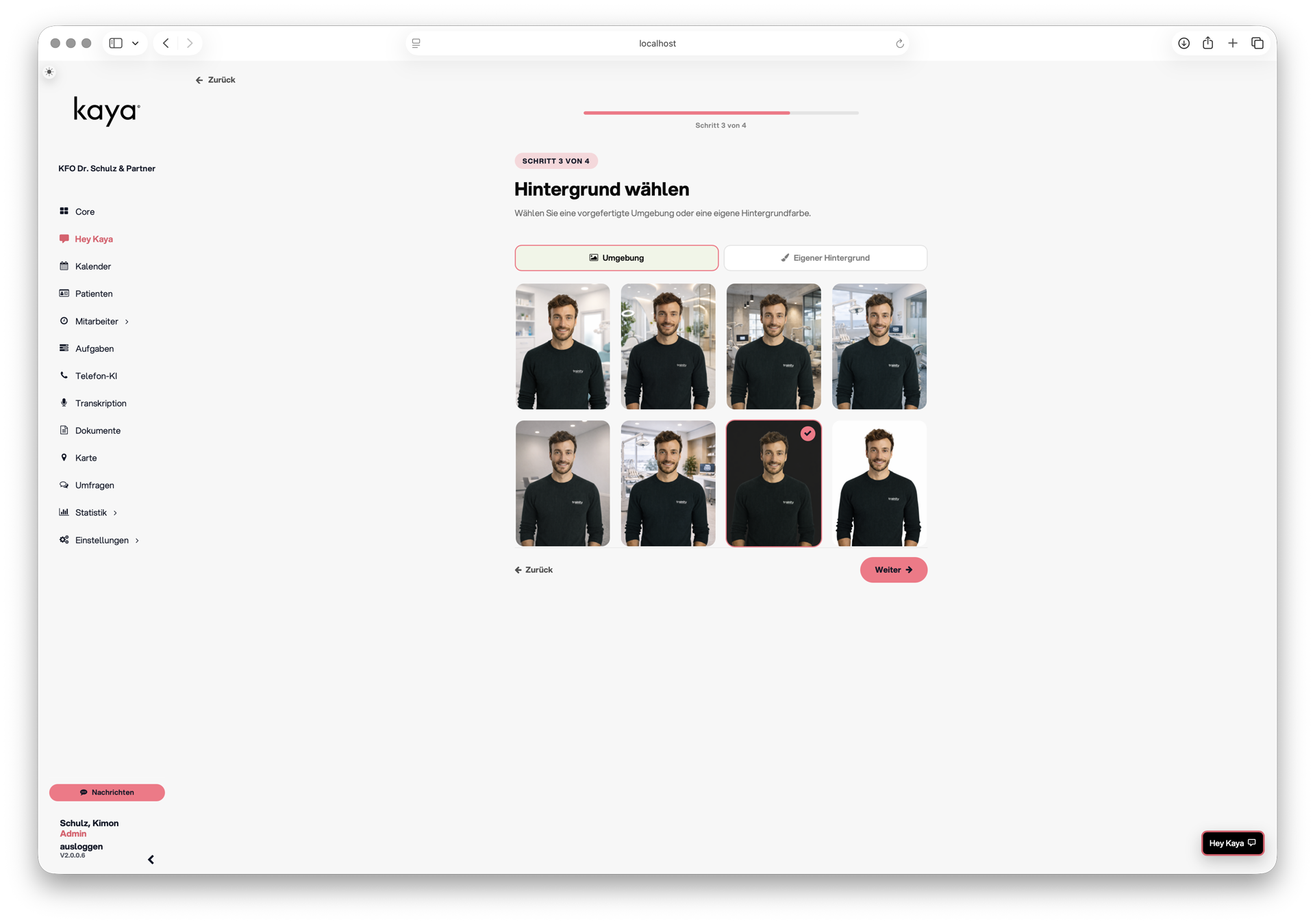 Avatar Hintergrund waehlen