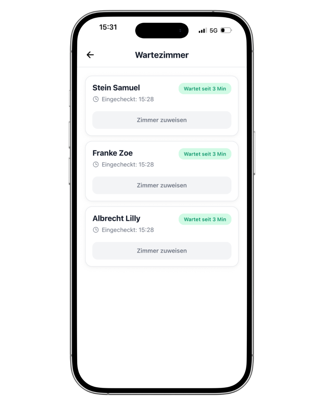 Wartezimmer-Übersicht
