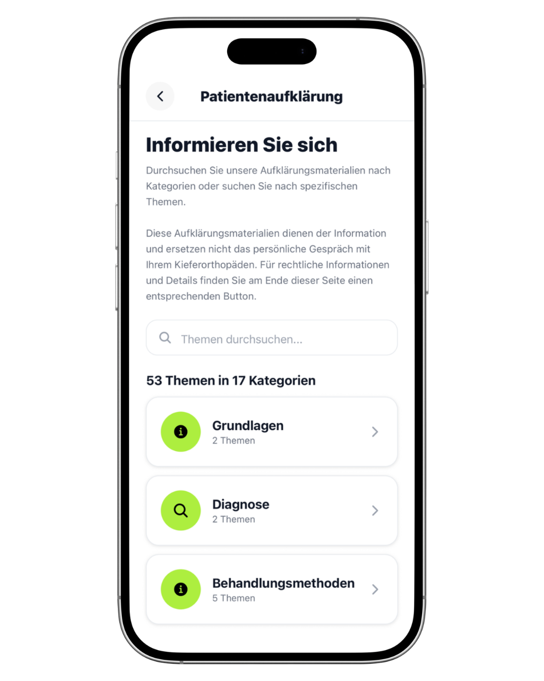 Aufklärung & Behandlung
