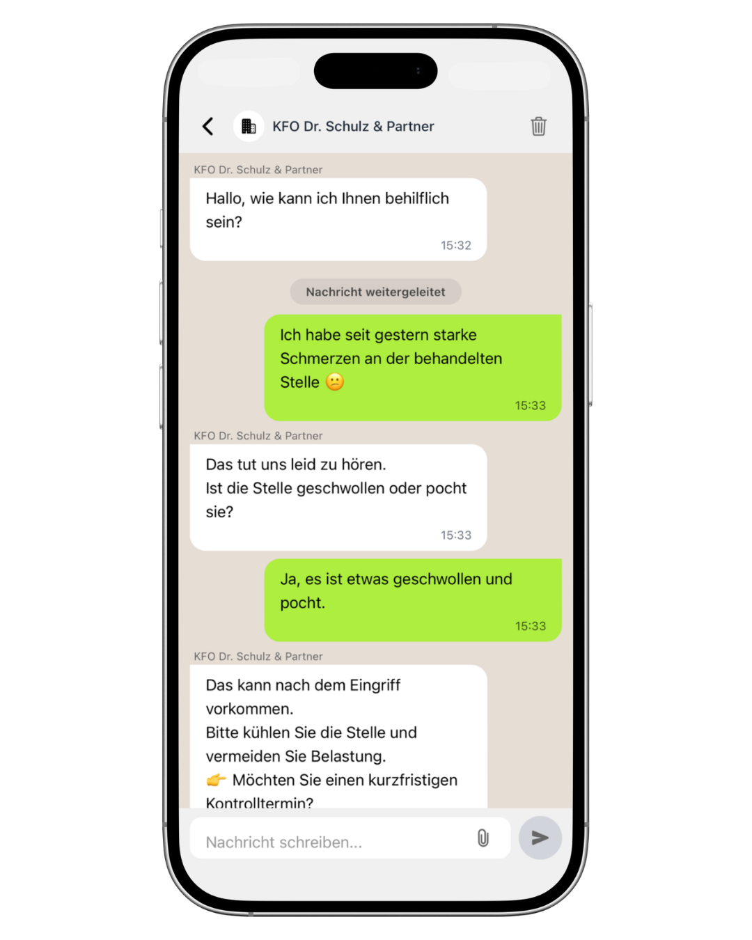 Chat-Mode in der Patienten-App